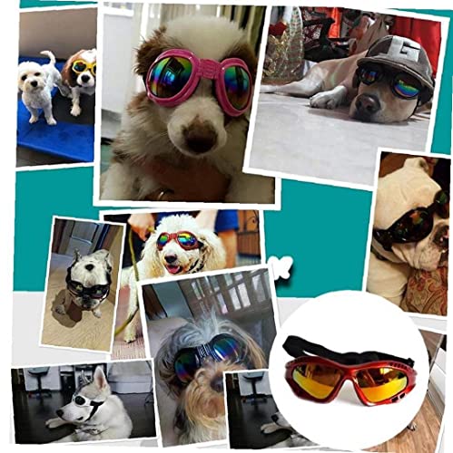 Gafas para perros de mascotas Gafas anti- niebla a prueba de viento Eyewear Dog Gafas de sol Suministros para mascotas para perros grandes Protección UV Utilidad roja