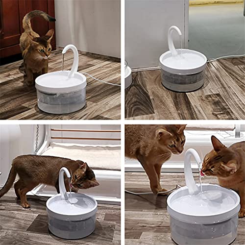 Gato de Agua, Gato Fuentes de Agua, Fuente de Agua automático del Animal doméstico, dispensador de Cuello de Cisne del Perro casero Fuente Fuente de Agua automático para Perros y Gatos