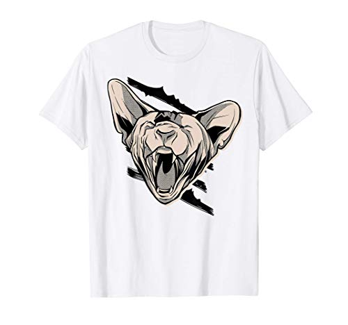Gato Enojado Sphynx Gatito Mascota Camiseta