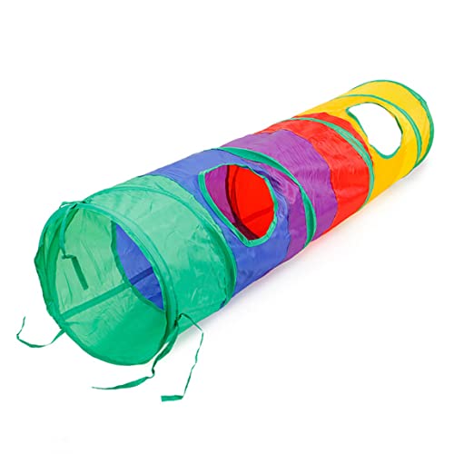 Gato Juguete Rainbow Cat Tunnel Kitty Tunnel Juguete Kitty Tube Kitty Pipe Cat Hiding Artículo Mascota Juguete Animal Suministros Regalo para PET Cat Rainbow Tunnel Tubo PET TUBO PLAY PLAY JUGUETE