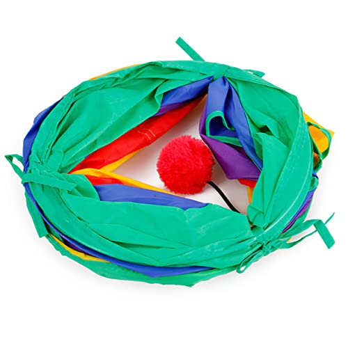 Gato Juguete Rainbow Cat Tunnel Kitty Tunnel Juguete Kitty Tube Kitty Pipe Cat Hiding Artículo Mascota Juguete Animal Suministros Regalo para PET Cat Rainbow Tunnel Tubo PET TUBO PLAY PLAY JUGUETE