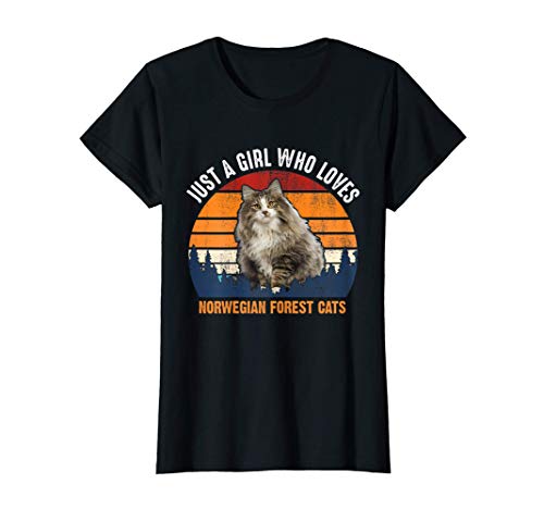 GATO - SOLO UNA CHICA QUE AMA EL GATO NORUEGO DEL BOSQUE Camiseta