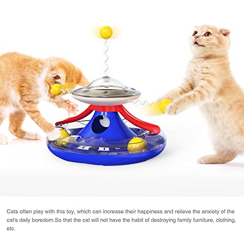 Gato Torre juguete pistas con bridas de disco de Inteligencia del gato del gato del disco de atracciones Juguetes bola de pista del entrenamiento del juguete de atracciones que se escapa del juguete d