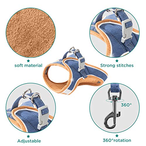 GeeRic Arnés Gatos,Arnés para Gato Antiescape y Ajustable Reflectante Chaleco Cuerda para 2kg-7.5kg Gatos y Cachorros，Entrenamiento y Caminar