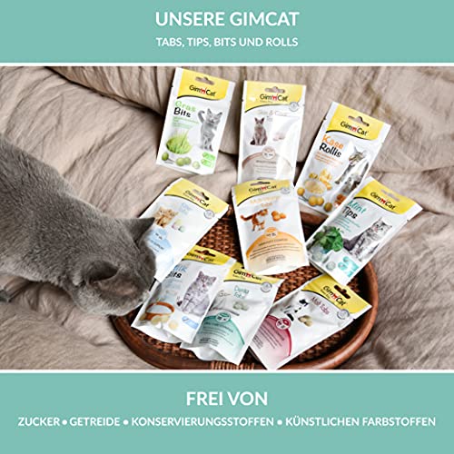 GimCat Milk bits - Snack para Gatos Rico en vitaminas, sin Cereales y con lo Mejor de la Leche - Pack de 8 (8 x 40 g)