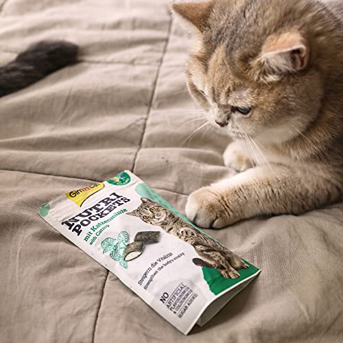 GimCat Nutri Pockets - Aperitivo crujiente para Gatos con Relleno cremoso e Ingredientes funcionales, 1 Bolsa