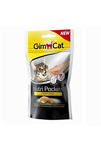 GIMPET Gimcat nutripockets con queso y taurina 60g - Golosinas de gatos
