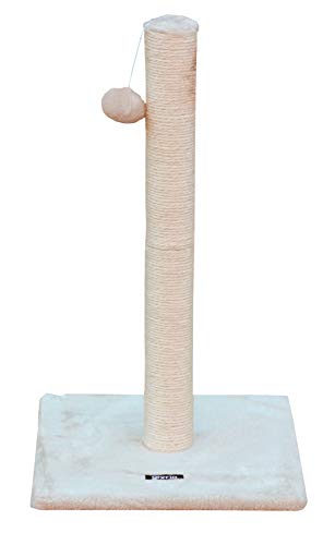 Gloria -Rascador para Gatos - Juguete para Gatos - Torre Rascadora para Gatos - Modelo Danubio - 36 x 60 x 36 cm - Color Beige - Poste Forrado en Sisal - Accesorio con Pelota para Juego