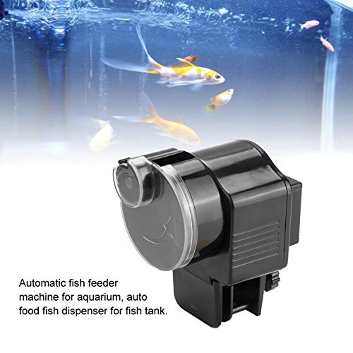 Goick Temporizador automático del alimentador de Alimentos del Tanque de Peces del Acuario casero no tóxico Negro