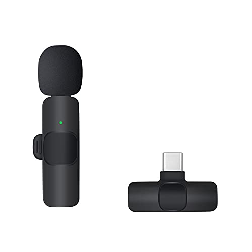 Gojiny Teléfono Móvil Micrófono en Vivo Inalámbrico Micrófono Lavalier Micrófono en Vivo USB para Entrevista en Directo Podcasters Enseñanza en Línea