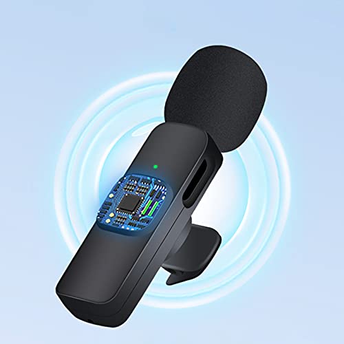 Gojiny Teléfono Móvil Micrófono en Vivo Inalámbrico Micrófono Lavalier Micrófono en Vivo USB para Entrevista en Directo Podcasters Enseñanza en Línea