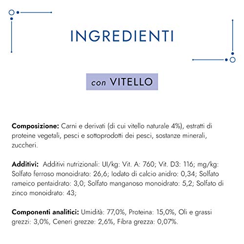 Gourmet Diamant sfilaccetti para el Gato, Petit con Ternero, 85 g – Pack de 24 Unidades