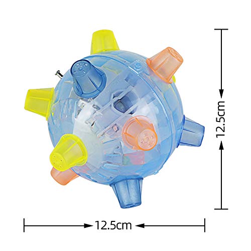 GUOGUODA Pelota de Salto para Mascotas,Pelota de Juguete para Mascotas,Juguete de Rebote con música LED,Pelotas interactivas para Perros,Pelota para Masticar con luz,para Perros Gatos