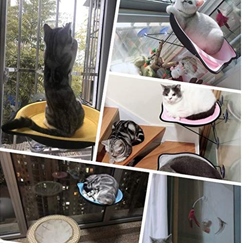 Hamaca de gato Ventana del gato del gato Ventana Hamaca Hamaca Montada de cama de gato del gato cama colgante con Heavy Duty ventosas, disponible en todas las estaciones, naranja Hamaca para mascotas