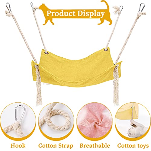 Hamaca para gatos, gatos, mascotas, jaulas, cama para exteriores, muebles para gatos, balcón, tumbona, hamaca para perros, gatitos, cachorros, conejos, animales pequeños, cama para gatos amarillo