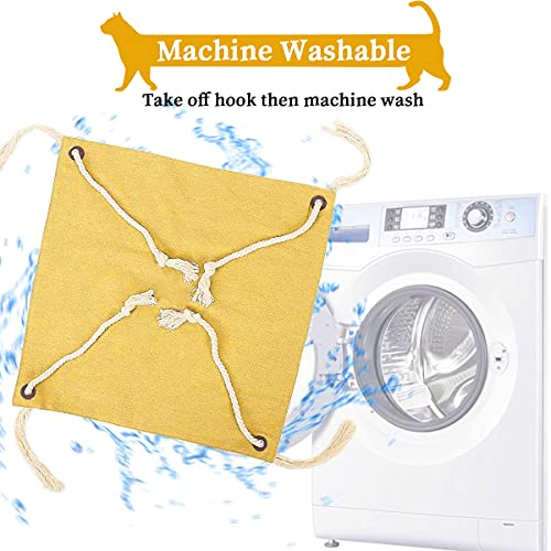 Hamaca para gatos, gatos, mascotas, jaulas, cama para exteriores, muebles para gatos, balcón, tumbona, hamaca para perros, gatitos, cachorros, conejos, animales pequeños, cama para gatos amarillo