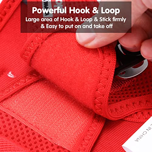 HAPPY HACHI Arnés Gato Antiescape, Arnes Chaleco Ajustable para Perro Pequeño, Arnes Reflectante para Gatito Cachorro Chihuahua Yorkshire, Transpirable Cómodo Suave para Viajar Pasear(L Rojo)
