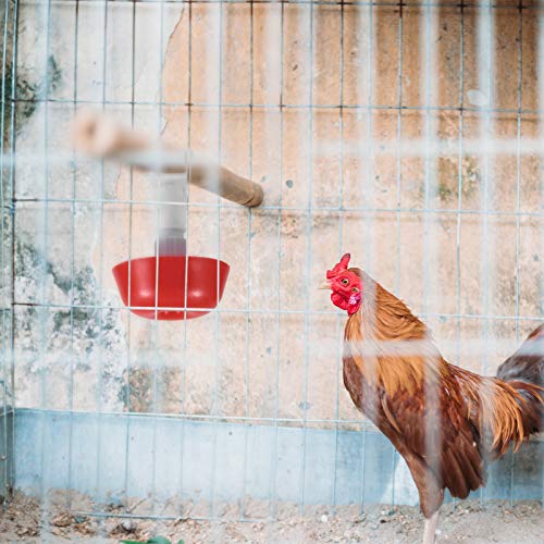 Happyyami 5 Pzas Automática de Pollo Hervidor de Aves Tazas de Riego Bebederos Comedero de Aves Dispensador de Tazones para Granja Bandada de Pato Codorniz Pavo de Gallina
