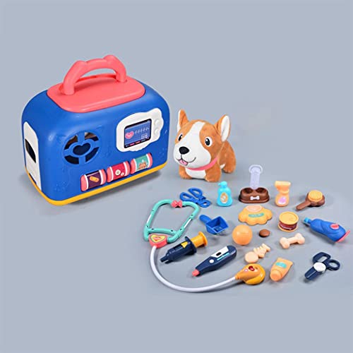 Harilla Juego Portátil para El Cuidado de Mascotas, Juguetes Educativos, Trata de Mascotas de Simulación, Veterinario, Juego de Roles de Doctor, Juguete Inter - 21 Piezas