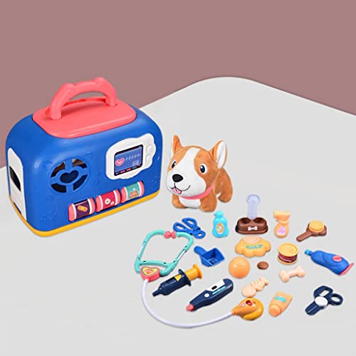Harilla Juego Portátil para El Cuidado de Mascotas, Juguetes Educativos, Trata de Mascotas de Simulación, Veterinario, Juego de Roles de Doctor, Juguete Inter - 21 Piezas