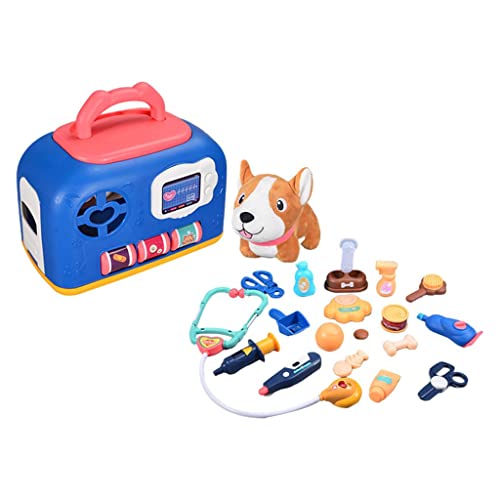 Harilla Juego Portátil para El Cuidado de Mascotas, Juguetes Educativos, Trata de Mascotas de Simulación, Veterinario, Juego de Roles de Doctor, Juguete Inter - 21 Piezas
