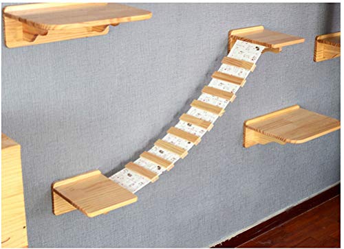 Hbao Marco De Escalada para Gatos, Casa De Árbol para Gatos, Plataforma De Salto De Gatito De Madera, Muebles para Mascotas, Casa De Árbol, Juguetes para Gatos, Casa De Juego Montada En La Pared