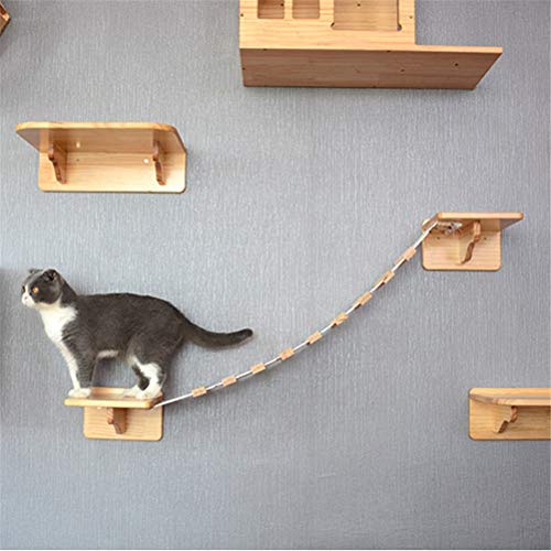 Hbao Marco De Escalada para Gatos, Casa De Árbol para Gatos, Plataforma De Salto De Gatito De Madera, Muebles para Mascotas, Casa De Árbol, Juguetes para Gatos, Casa De Juego Montada En La Pared