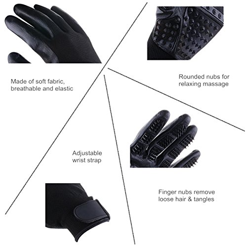 Herramienta para eliminar el pelo de mascotas, guantes de aseo y masajes, herramienta para perros, gatos, caballos, conejos