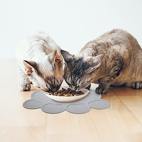 Heveer Alfombrilla para Comedero Perros Gatos Alfombrilla de Silicona Tapetes Comer para Mascota Antideslizante Impermeable