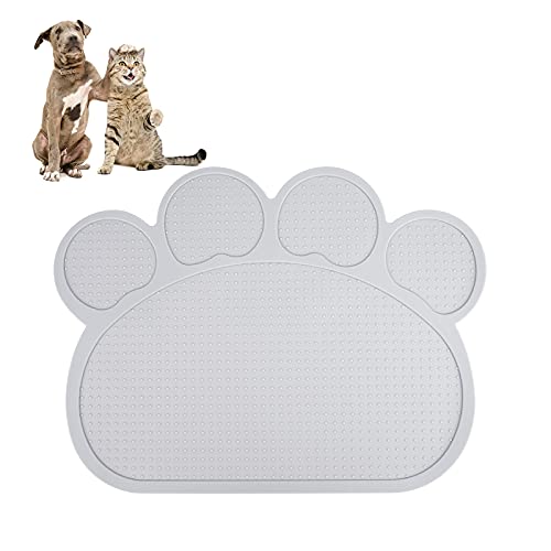 Heveer Alfombrilla para Comedero Perros Gatos Alfombrilla de Silicona Tapetes Comer para Mascota Antideslizante Impermeable