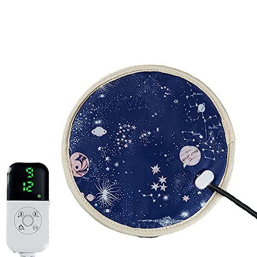 HGML Almohadilla Térmica para Mascotas, Almohadilla Térmica para Perros De Interior, con 9 Niveles De Temperatura Y 12 Niveles De Temporizador, para Perros Pequeños Blue Starry Sky-S