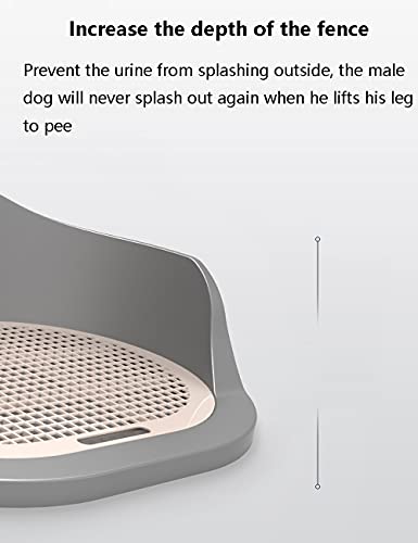 High Fence Pet Wit, Manijas Doble Spacial Bandeja Potty Splash, Potty de Perros de Interior extraíbles con atrayente Limpieza fácil (Color : Blue, tamaño : 20.9inchs)