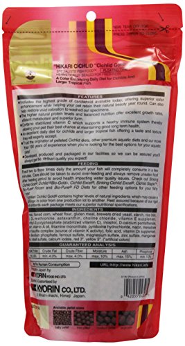 Hikari Alimento para Pescado Cichlidgold Medio, 250 g, 1 Unidad (1 x 250 g)