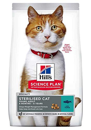 Hills Pet Nutrition S.L. SP Feline Sterilised Young Adult Atun 3Kg 604129 800 g