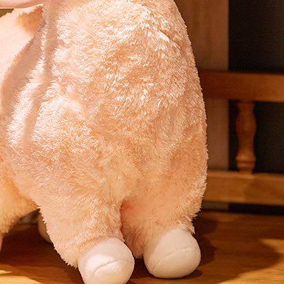 HLJZK Bufanda Rosa Linda Alpaca Muñeca Peluche Juguete Muñeca Niños Regalo de Cumpleaños Chica 45Cm