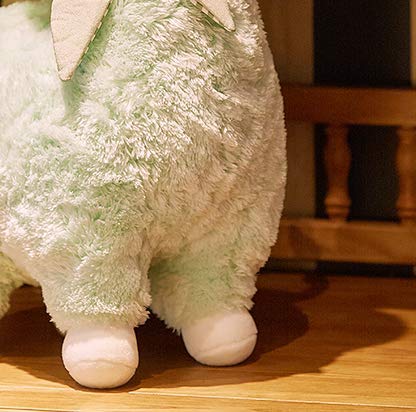 HLJZK Bufanda Verde Linda Alpaca Muñeca Peluche Juguete Muñeca Niños Regalo de Cumpleaños Chica 45Cm