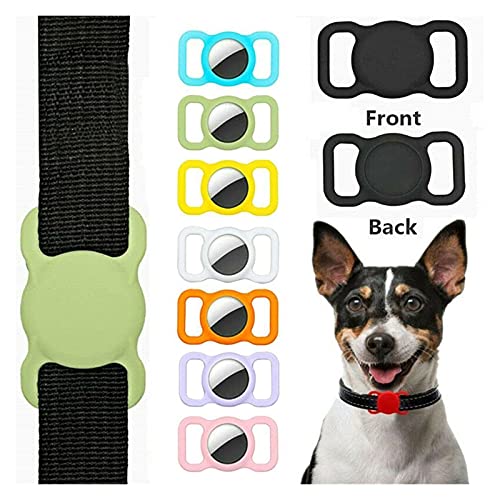 HLMJ Funda Protectora de Silicona for Mascotas for Apple Airtag GPS Finder Dog Cat Cat Collar Bucle Compatible con Apple Airtags Accesorios for Mascotas (Color : Brown)