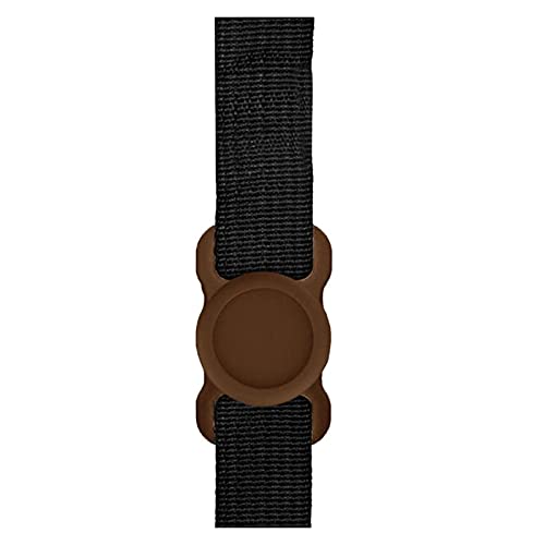 HLMJ Funda Protectora de Silicona for Mascotas for Apple Airtag GPS Finder Dog Cat Cat Collar Bucle Compatible con Apple Airtags Accesorios for Mascotas (Color : Brown)