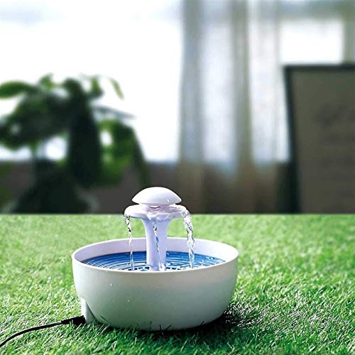 HLWAWA Fuente del Gato del Perro automático del Animal doméstico del dispensador de Agua, Fuente de Agua for Mascotas con la Fuente de Filtro, Ultra silencioso y Saludable higiénico