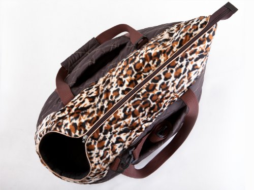 Hobbydog Bolso para Transporte de Perros y Gatos, Talla 1, Color marrón con Estampado de Pantera