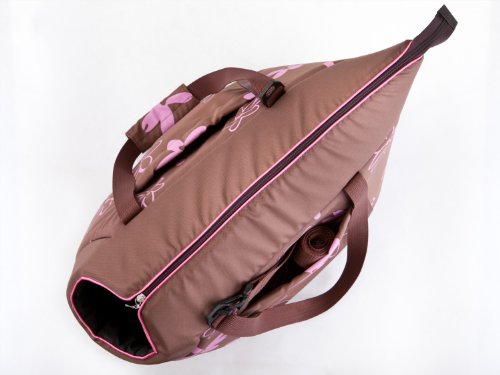 Hobbydog Tor bzw9 hundetasche Bolsa Gato Funda con Flores, tamaño 32 x 30 x 50 cm, Color marrón