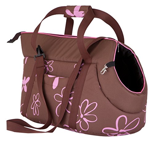 Hobbydog Tor bzw9 hundetasche Bolsa Gato Funda con Flores, tamaño 32 x 30 x 50 cm, Color marrón