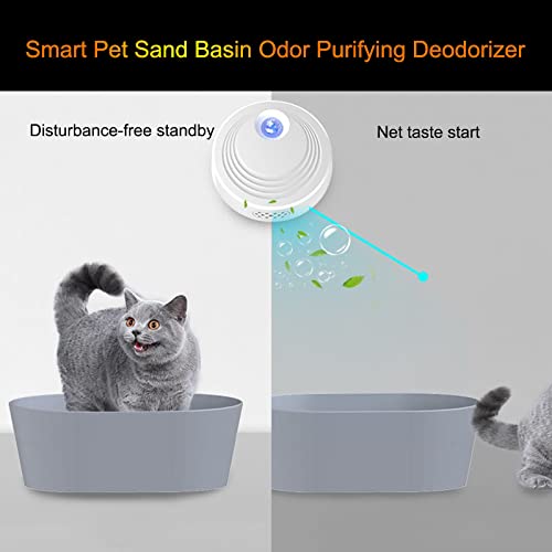 Holzsammlung Eliminador De Olores De Mascotas Inteligente Carga USB Desodorizador Inteligente de 24 Horas Desodorizador de Mascotas Limpiador de Aire de Inodoro para Perros y Gatos (5200mAh)
