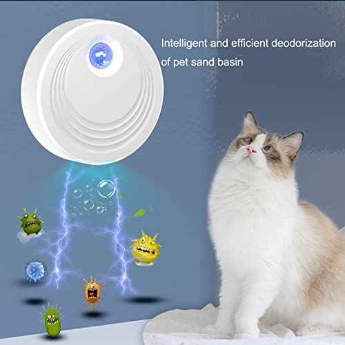Holzsammlung Eliminador De Olores De Mascotas Inteligente Carga USB Desodorizador Inteligente de 24 Horas Desodorizador de Mascotas Limpiador de Aire de Inodoro para Perros y Gatos (5200mAh)