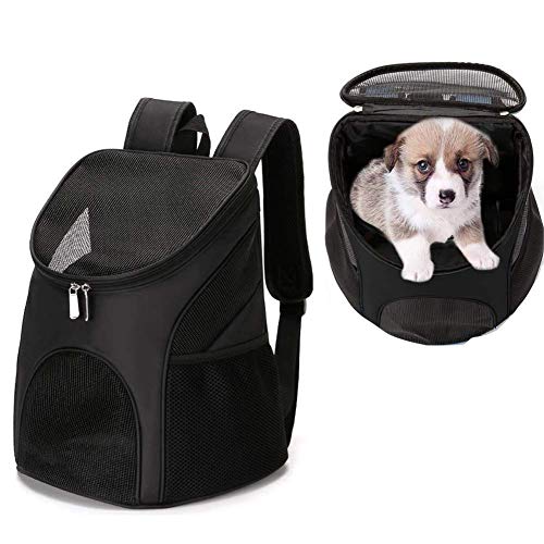 Homieco Mochilas para Perros Gatos, Portador de Viaje Mochila, Bolsa de Transporte para Mascotas Gatos Perros del Peso Hasta 3kg para Viajar/Senderismo/Camping