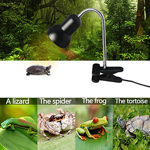 Homvik Lámpara para Reptiles Lámpara Tortuga Lámpara Calor Tortugas con Temporizador 360°Giratoria Luz UVB para Tortugas Lagartos Serpientes Anfibios etc.