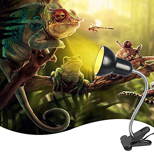 Homvik Lámpara para Reptiles Lámpara Tortuga Lámpara Calor Tortugas con Temporizador 360°Giratoria Luz UVB para Tortugas Lagartos Serpientes Anfibios etc.