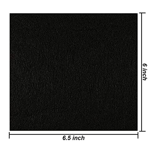 Hoobao 4 Piezas filtros de Repuesto para Caja de Arena de Gato,filtros de Carbono con Forma Cuadrada,Filtros para arenero de Gatos,para Gatos Control de los olores,Negro para Purificadores de Aire
