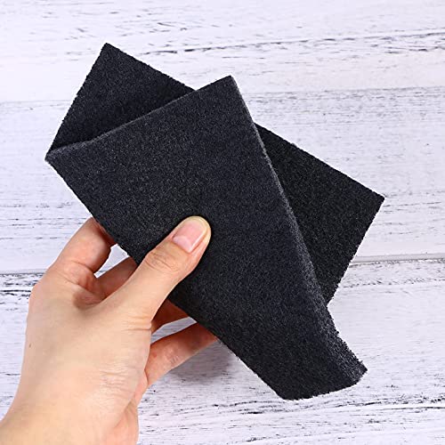 Hoobao 4 Piezas filtros de Repuesto para Caja de Arena de Gato,filtros de Carbono con Forma Cuadrada,Filtros para arenero de Gatos,para Gatos Control de los olores,Negro para Purificadores de Aire