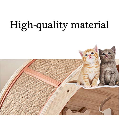 hooks Rascador Gatos Gato Caminadora Gato De Madera Columpio Forma De Rueda Gato Escalada De Ruedas Cat Correr Juguete arbol rascador para Gatos